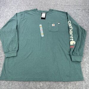 Carhartt Shirt Mens 3XL Green FR Force Long Sleeve Flame Resistant Pocket CAT 2